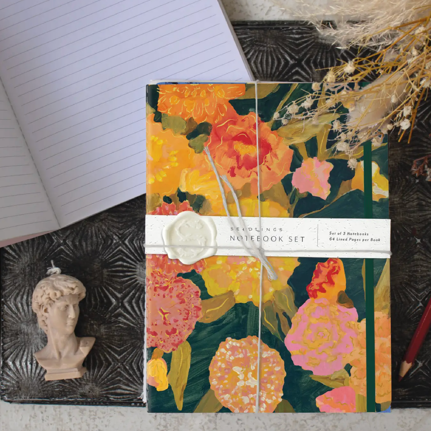 Marigolds Sewn Trio Notebook Set