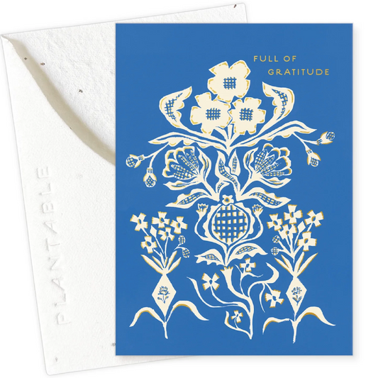 Blue Flower Bouquet Card