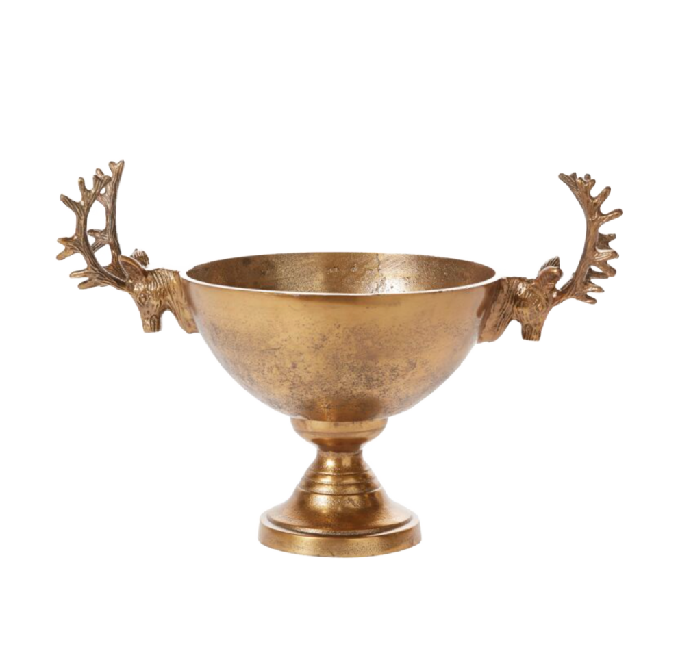 Golden Brass Buck Bowl
