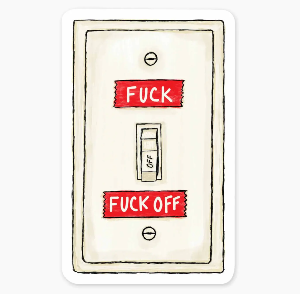 F On or Off Sticker – The Queen Bee