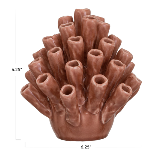 Stoneware Coral Shaped Decor