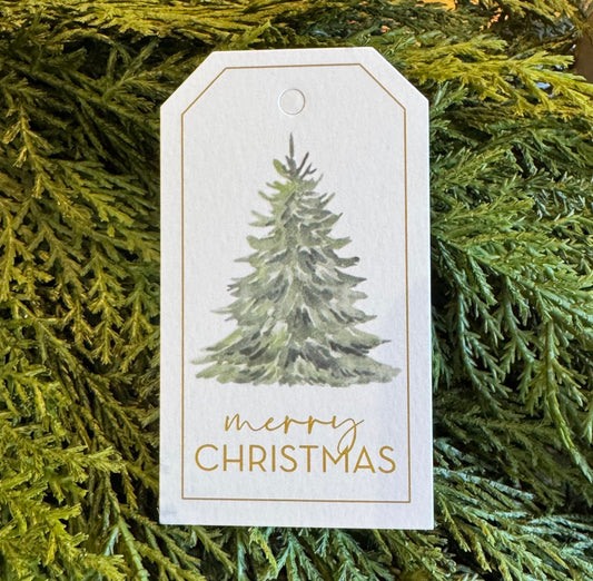 Merry Christmas Tree Gift Tag