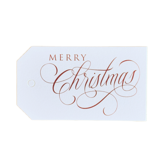 Red Merry Christmas Gift Tag