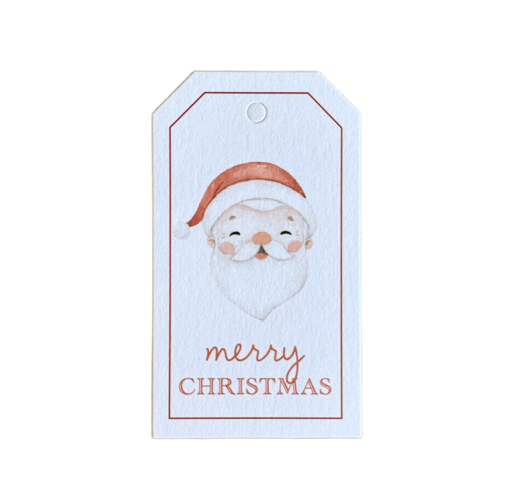 Santa Merry Christmas Gift Tag