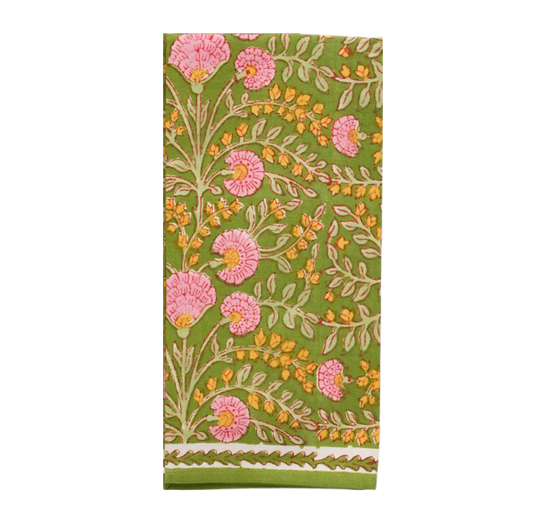 Cactus Flower Fern & Flamingo Tea Towel
