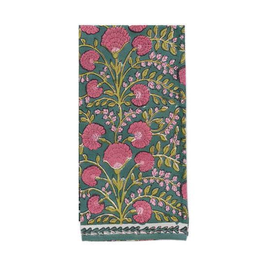 Cactus Flower Jade Tea Towel
