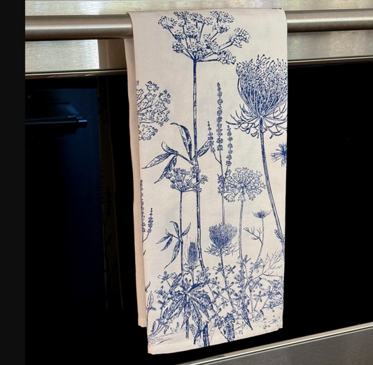 Summer Blues Tea Towel