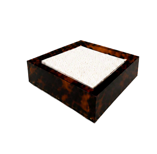 Lucite Tortoise Shell Cocktail Napkin Holder