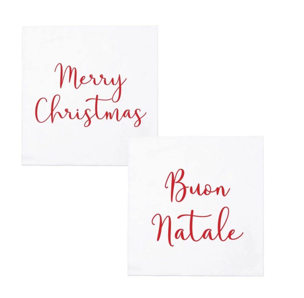 Merry Christmas Cocktail Towels - Papersoft Napkins