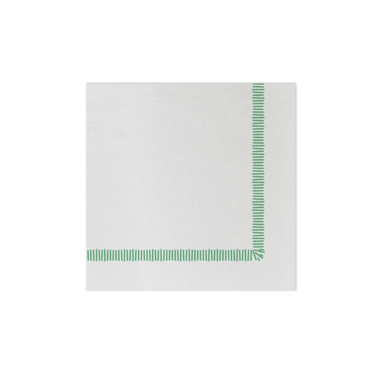Green Fringe Cocktail Towels - Papersoft Napkins