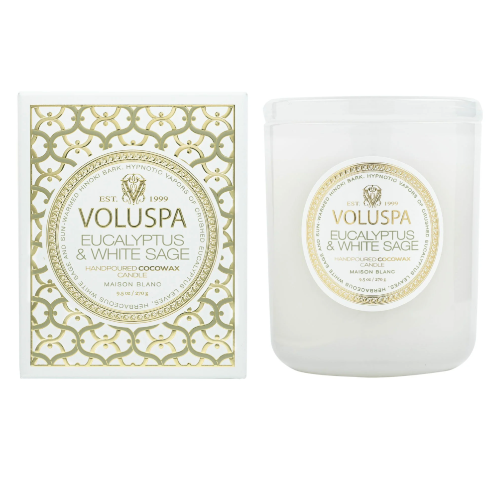 Eucalyptus White Sage Voluspa 9.5oz Classic