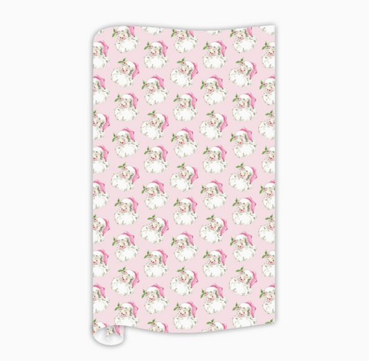 Pink Santa Wrapping Paper