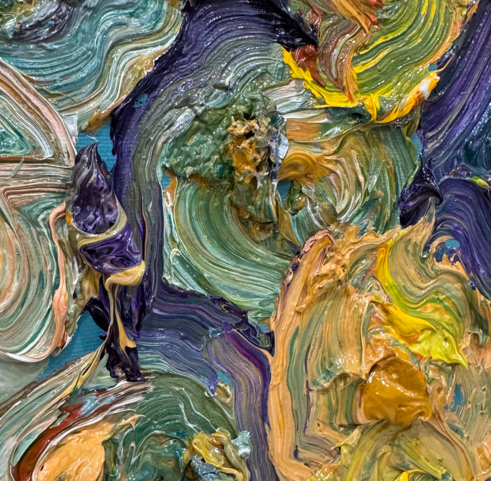 Daniel Zimmerman -  Purple and Gold Flowers