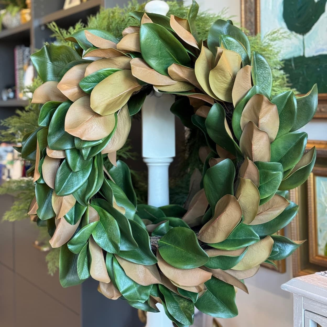 27" Magnolia Leaf Wreath